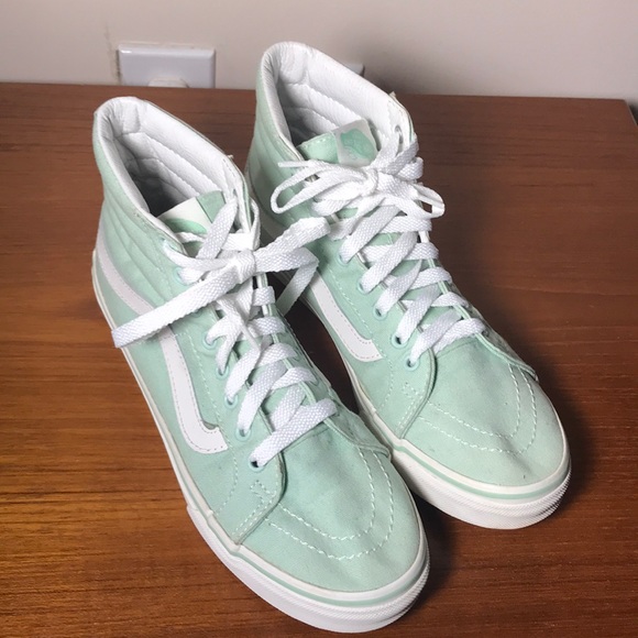 vans old skool mint green